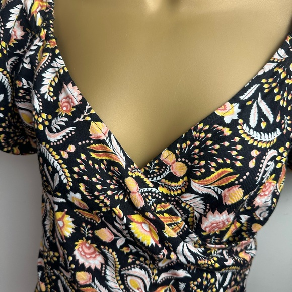 Seed Heritage Black White (Null) Linen/Viscose Off Shoulder Floral Bodice Top 8 - Picture 12 of 16